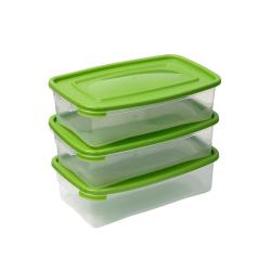 Набор контейнеров Каскад, 3шт, 0,7л, в асс /Полимербыт/