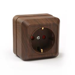 Розетка сетевая TDM Ладога с заземлением бук SQ1801-0034