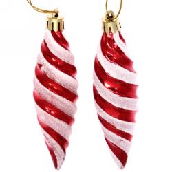 Набор елочных украшений СЕРПАНТИН Таинственное очарование Сосульки красный 10 см