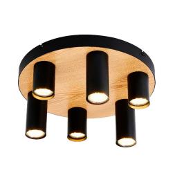 Люстра FAVOURITE Olson 4431-6U Черный, дерево