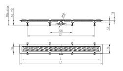 Канал дренажный в сборе MCH Klasic Floor с сухим затвором CH-650/50K