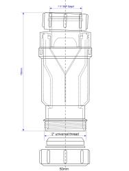 Клапан сливной MCALPINE MRNRV50-PB