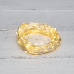 Гирлянда Нить NEON-NIGHT Роса уличная 1 режим теплый белый 100 м 303-236