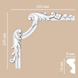 Угловой элемент DECOMASTER 245*245*25 мм 97100-3L 