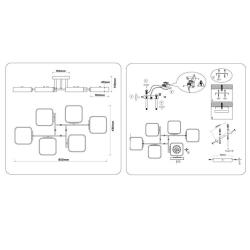 Люстра AMBRELLA Comfort FL4886/6 WH/WD Белый