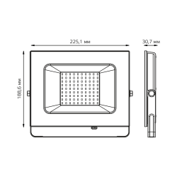 Прожектор LED GAUSS 70W черный 613100270