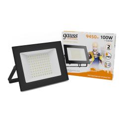 Прожектор LED GAUSS 100W черный 613527100