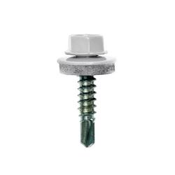 Саморез для кровельных материалов сверло RAL 9002 серо-белый 5,5*19 мм