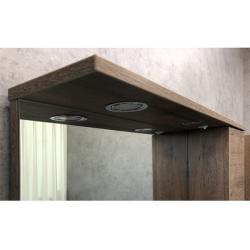 Зеркальный шкаф COMFORTY Марио дуб темный 75*83,2 см