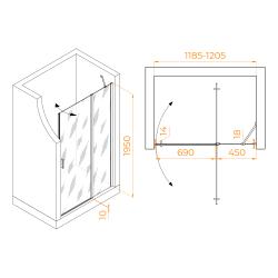Душевая дверь RGW LE-004 120 см