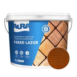 Лазурь декоративно-защитная AURA Fasad Lazur Орех 9 л