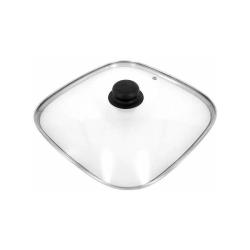 Крышка стеклянная с метал/обод. 27*27см /Casta/