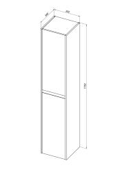 Пенал AQUANET Nova Lite 35*175 см