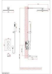 Душевая система скрытого монтажа D&K Bayern.List DA2515605А04