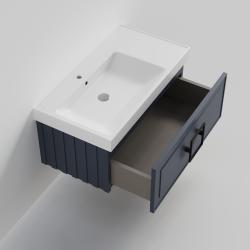 Тумба с раковиной LA FENICE Cubo 90 L синий 