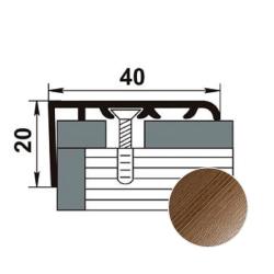 Профиль угловой ЛУКА ЛУ-06 ламинированный Дуб мокко 4061 1,35 м