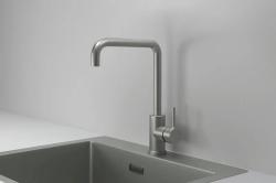 Смеситель для кухни GRANULA Сталь матовая KS-7110