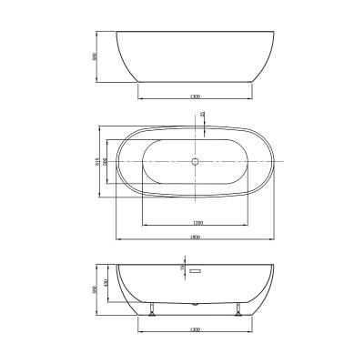 Ванна акриловая VINCEA VBT-408 180*81,5 см