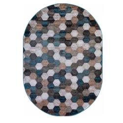 Ковер MATRIX D579 BEIGE/BLUE овал 1,6*2,3 м