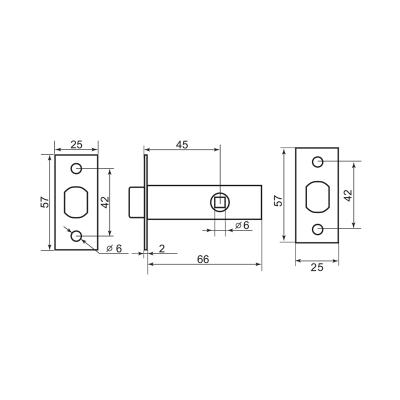 Задвижка PALLADIUM 101 SN Матовый никель
