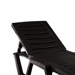 Шезлонг ЭЛЛАСТИК-ПЛАСТ Атлант Коричневый 190*70*45 см