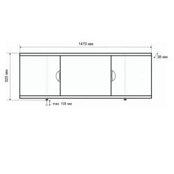 Экран для ванны EMMY Валенсия 150 147 см