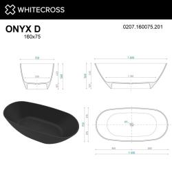 Ванна из искуственного камня WHITECROSS Onyx D 160*75 см 