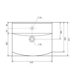 Тумба с раковиной RUVANN Yuton 60