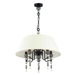 Люстра ODEON Sochi 4896/5A Черный матовый, серый, молочный