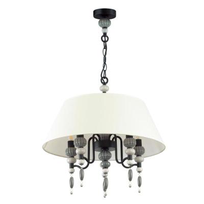 Люстра ODEON Sochi 4896/5A Черный матовый, серый, молочный