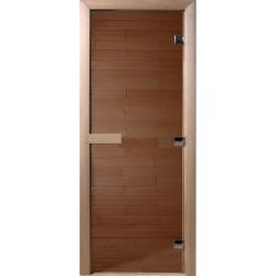 Дверь для бани DOORWOOD Бронза правое 2100*900 мм