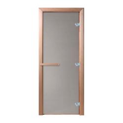 Дверь для бани DOORWOOD Теплое утро Сатин правое 2000*800 мм
