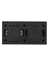 Блок розетка и выключатель LEZARD Leto черный бархат 752-4200-170BIP 