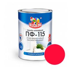 Эмаль OLECOLOR ПФ-115 Красный 0,8 кг
