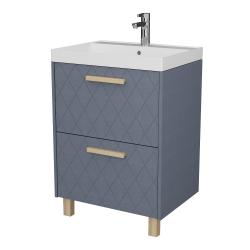 Тумба с раковиной ИРЛЕН Кристалл 70 шато азур