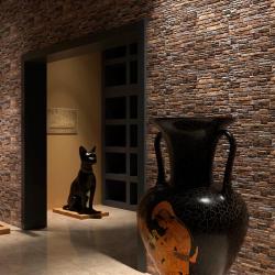 Панель ПВХ РЕГУЛ Камень пластушка коричневая 980*489 мм