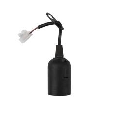 Патрон REXANT Е27 пластик подвесной с клеммной колодкой черный