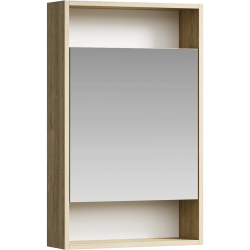 Зеркальный шкаф AQWELLA City дуб балтийский 50*80 см
