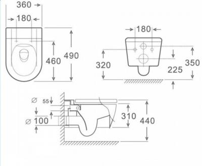 Унитаз подвесной ARANCIA AR-88975
