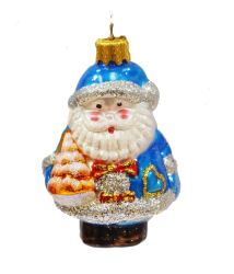 Елочное украшение КОЛОМЕЕВ Дед Мороз с елочкой 9 см