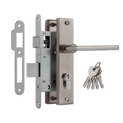 Замок врезной НОРА-М 708К Матовый никель