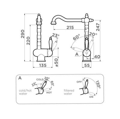Смеситель для кухни OMOIKIRI Kyoto-2-Plus-SI 4994352  Смеситель для кухни OMOIKIRI Kyoto-2-Plus-SI 4994352
