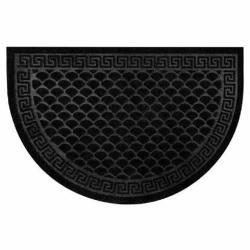 Коврик придверный KOVROFF Чешуйки полукруг черный 400х600 мм