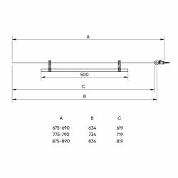 Штора на ванну VECONI Palau PL-79 80*150 см