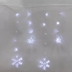 Гирлянда Бахрома NEON-NIGHT 8 режимов белый холодный 2,4*0,9 м 255-075