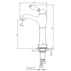 Cмеситель для умывальника CAPRIGO Adria-uno 02-525-vot