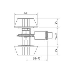 Замок врезной НОРА-М D2 Старая бронза