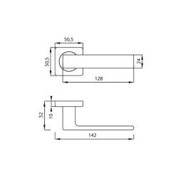 Ручка на розетке ARCHIE Esta line 130 Хром матовый