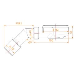 Сифон для поддона АНИ ПЛАСТ Е351С-01 