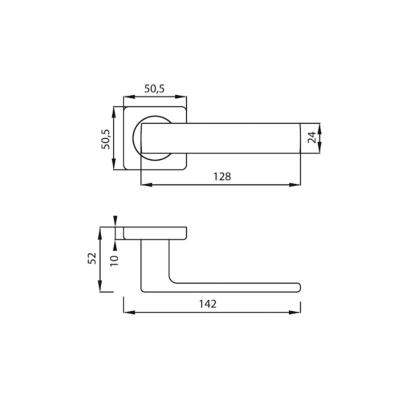 Ручка на розетке ARCHIE Esta line 130 Хром матовый